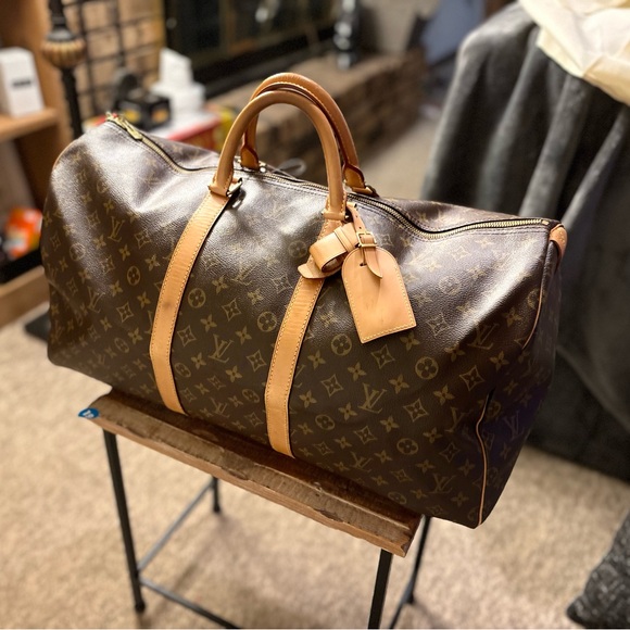 Louis Vuitton Handbags - Vintage Louis Vuitton Monogram Keepall 55 with Vachetta Trim Includes COA